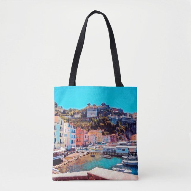 Tote Bag ldp SORRENTO - panorama - plage - (Devant)