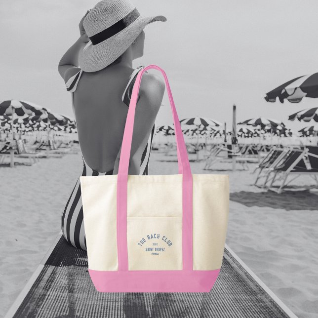 Tote Bag Le Bach Club Blue Custom Crest Enterrement de vie  (Créateur téléchargé)