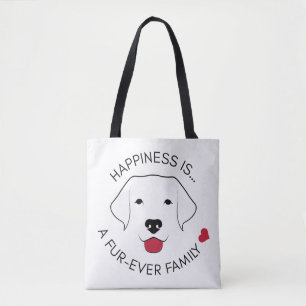 Tote Bag "Le bonheur, c'est..." Fourre-tout noir & blanc