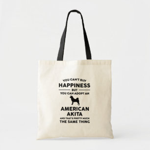 Tote Bag Le bonheur de l'adoption américaine Akita