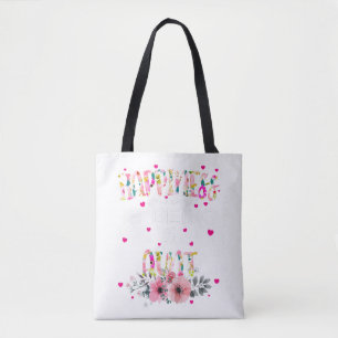 Tote Bag Le bonheur est d'être une tante Floral Mimi fête d