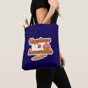 Tote Bag Le bonheur est un Autocollant fait maison