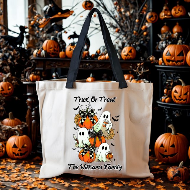 Tote Bag Le Boo Crew Trick ou Treat Halloween Custom (Créateur téléchargé)