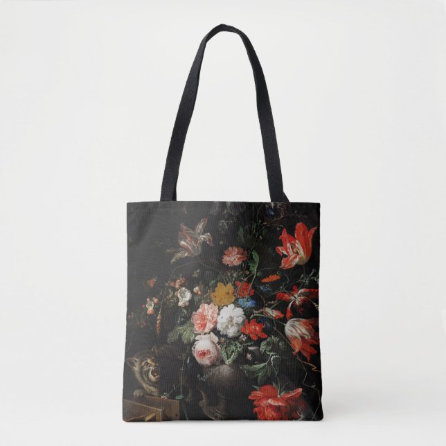 Tote Bag Le bouquet renversé par Abraham Mignon (Devant)