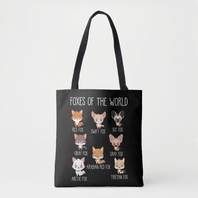 Tote Bag Le cadeau Foxes Of The World pour Fox Lover (Devant)