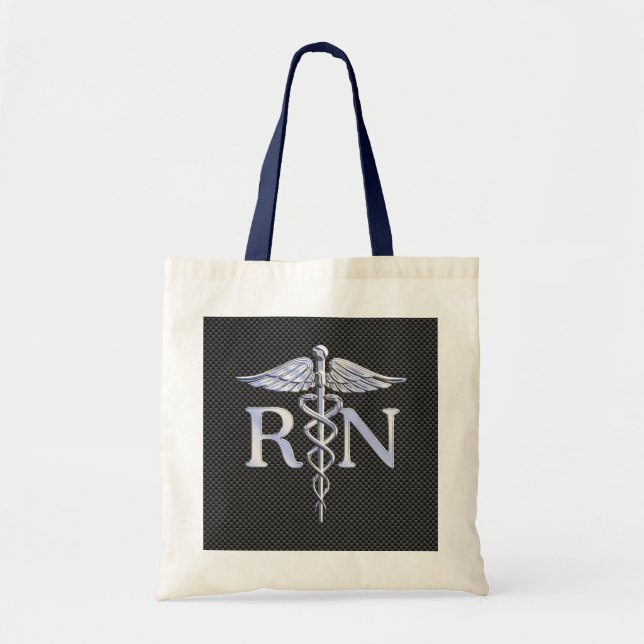 Tote Bag Le caducée de RN d'infirmier autorisé serpente le (Devant)