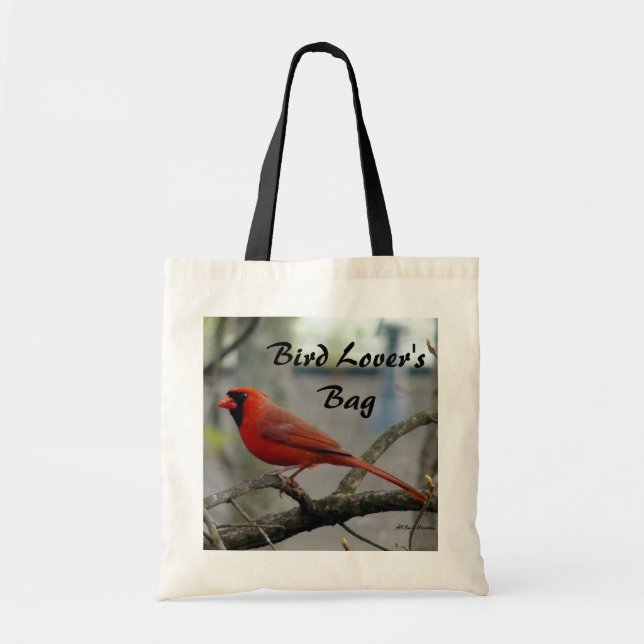 Tote Bag Le cardinal masculin "de l'amant d'oiseau" (Devant)