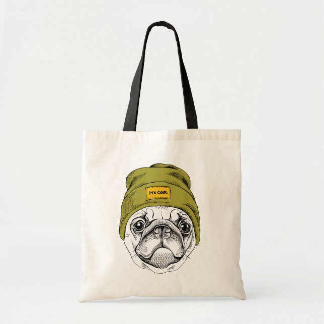 Tote Bag Le carlin | de hippie il fait frais (Devant)