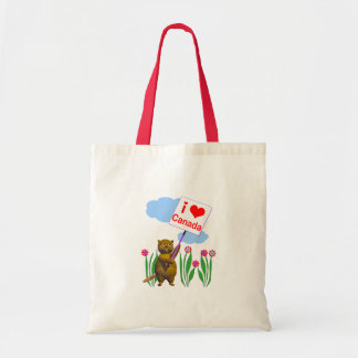 Tote Bag Le Castor canadien aime le Canada