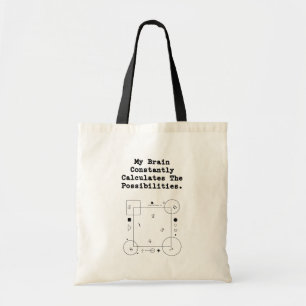 Tote Bag Le cerveau calcule les possibilités Penseur math