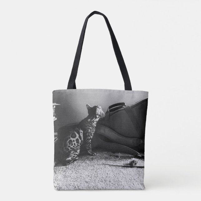 Tote Bag Le chat rencontre la guitare (Dos)