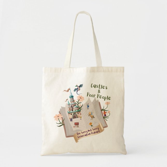 Tote Bag Le château de TNSGP et les pauvres avec des cerfs  (Devant)