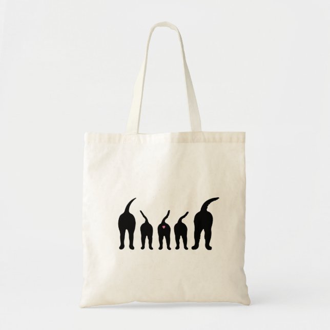 Tote Bag Le chien aboute la silhouette (Devant)
