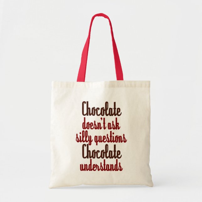Tote Bag Le "chocolat comprend" la citation drôle (Devant)