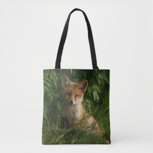 Tote Bag Le chou renard dans une forêt verte