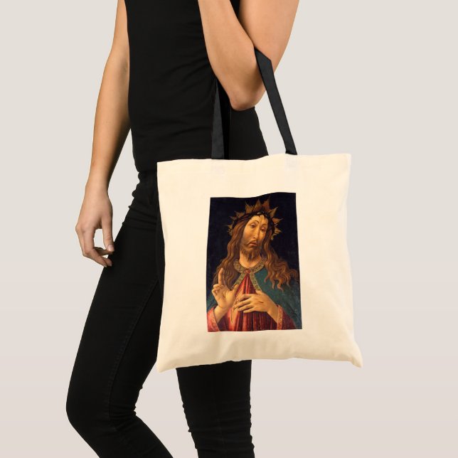 Tote Bag Le Christ couronné d'épines par Sandro Botticelli (Devant (produit))