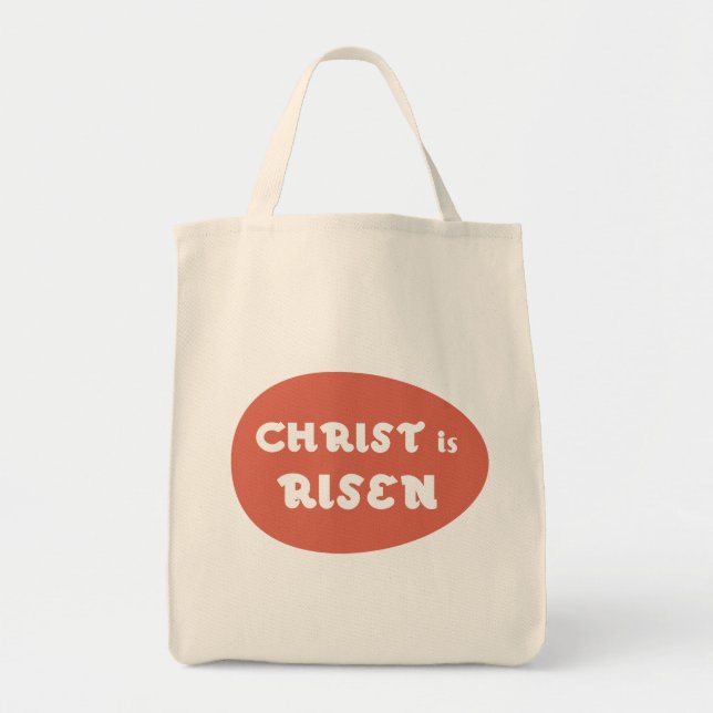 Tote Bag Le Christ est ressuscité, Fourre-tout aux oeufs ro (Devant)