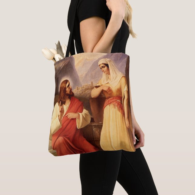 Tote Bag Le Christ et la Samaritaine par Christian Schleisn (De près)