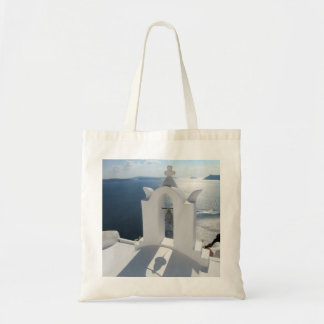 Tote Bag Le clocher de Santorin Casting Shadow
