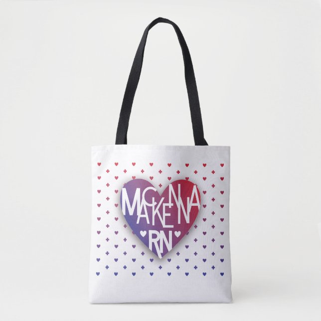 Tote Bag Le coeur de Mackenna RN Lover Fourre-tout (Devant)