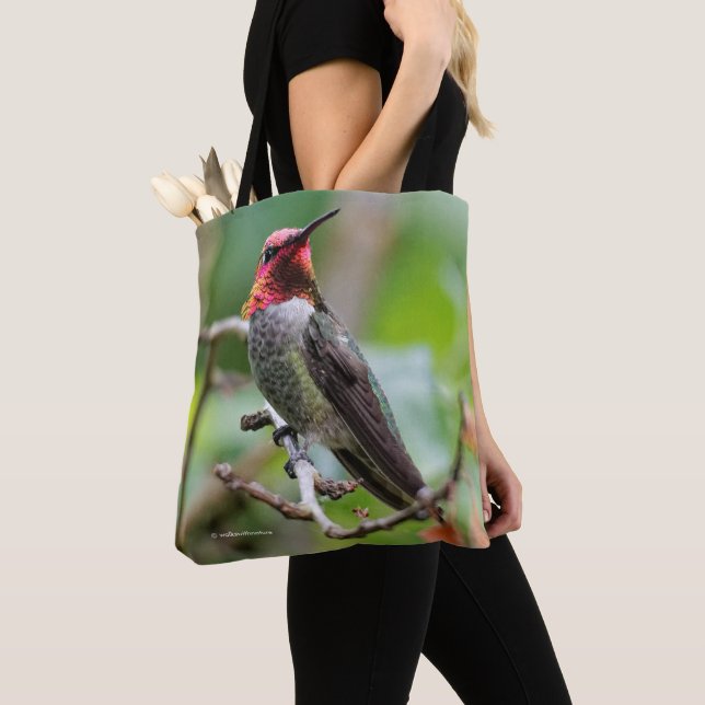 Tote Bag Le colibri d'Anna sur le prunier (De près)