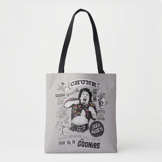 Tote Bag Le Collage Retro de Goonies Chunk (Devant)