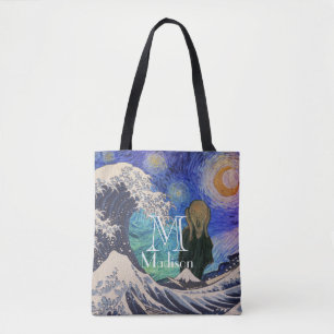 Tote Bag Le cri de la Grande Vague Starry Night