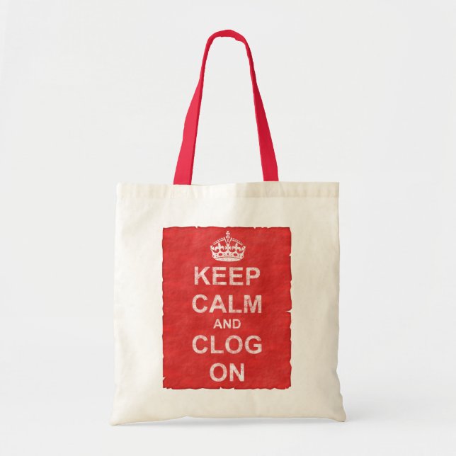 Tote Bag Le cru gardent le calme et obstruent dessus (Devant)