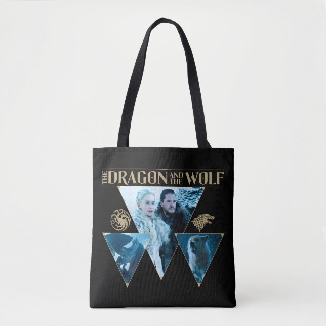 Tote Bag Le Dragon et le Wolf Daenerys & Jon Graphic (Devant)