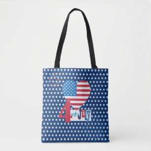 Tote Bag Le Drapeau américain 4 juillet design personnalisé