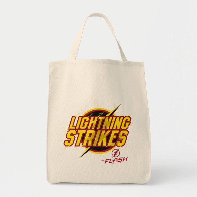 Tote Bag Le Flash | Graphique "Frappes de foudre" (Devant)