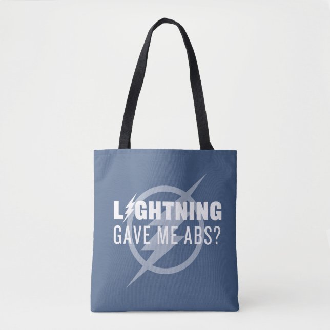 Tote Bag Le Flash | "La foudre m'a donné des abs ?" (Devant)