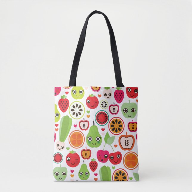 Tote Bag le fruit badine la pomme d'illustration (Devant)