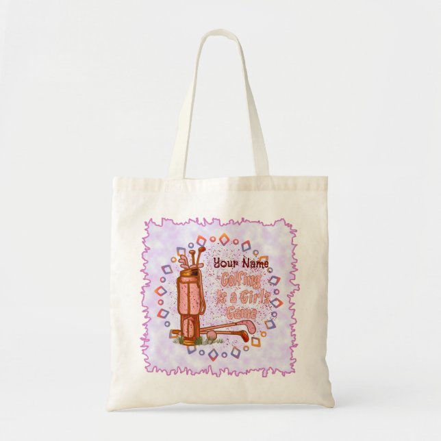 Tote Bag Le golf est un jeu pour filles (Devant)