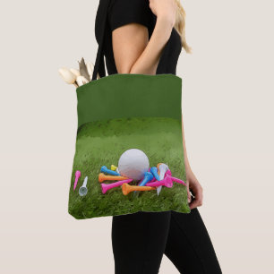 Tote Bag Le golf qui rafraîchit la balle de golf et les tee