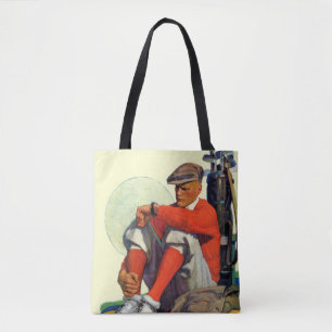 Tote Bag Le golfeur a continué l'attente