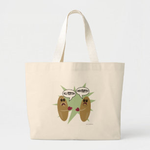 Tote Bag Le grand débat sur les amandes Dessin Cartoon Nut 