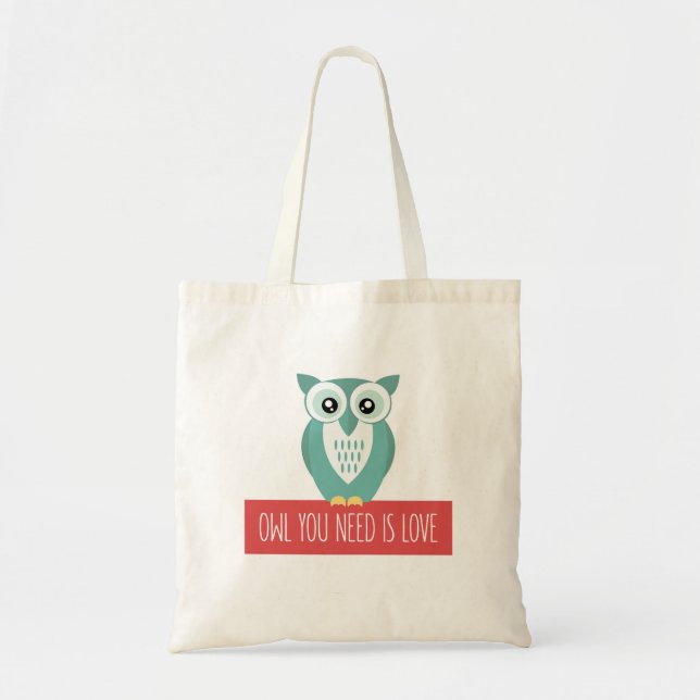 Tote Bag Le hibou que vous avez besoin est amour (Devant)