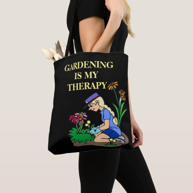 Tote Bag Le jardinage est ma thérapie (De près)