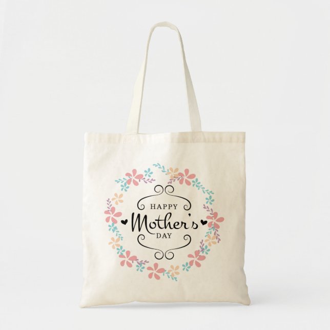 Tote Bag Le jour de mère heureux, cadeau de jour de mères (Devant)