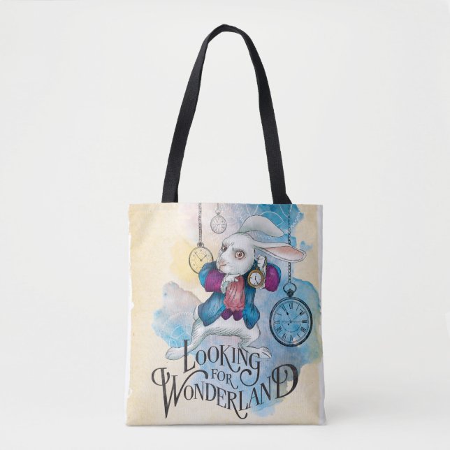 Tote Bag Le Lapin Blanc| Recherche de Wonderland 3 (Devant)