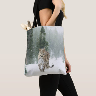 Tote Bag Le léopard dans la neige
