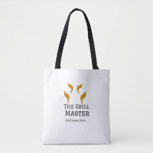 Tote Bag Le maître grill ajoute le nom de la cuisine de tex