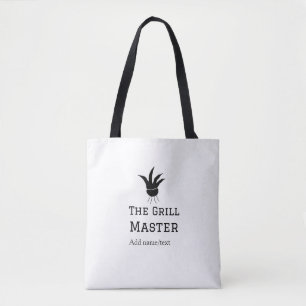 Tote Bag Le maître grill ajoute le nom de la cuisine de tex