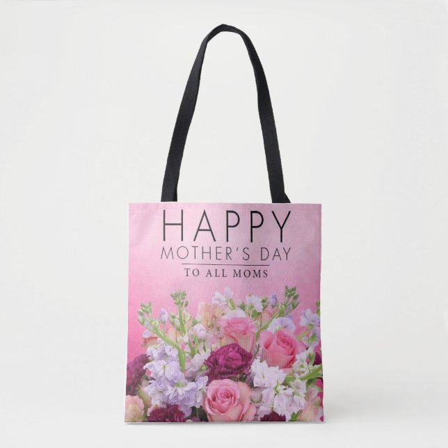 Tote Bag Le marché de Mama fleurit : Bonne fête des mères F (Devant)