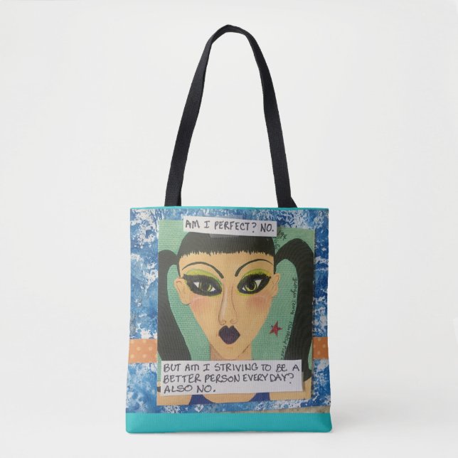 Tote Bag Le mauvais de Fourre-tout SUIS MOI SE (Devant)