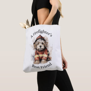 Tote Bag Le meilleur ami du pompier Chien en Fumer