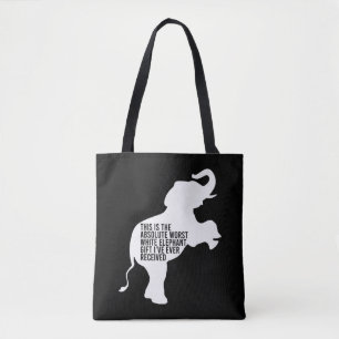 Tote Bag Le meilleur cadeau d'éléphant blanc jamais drôle