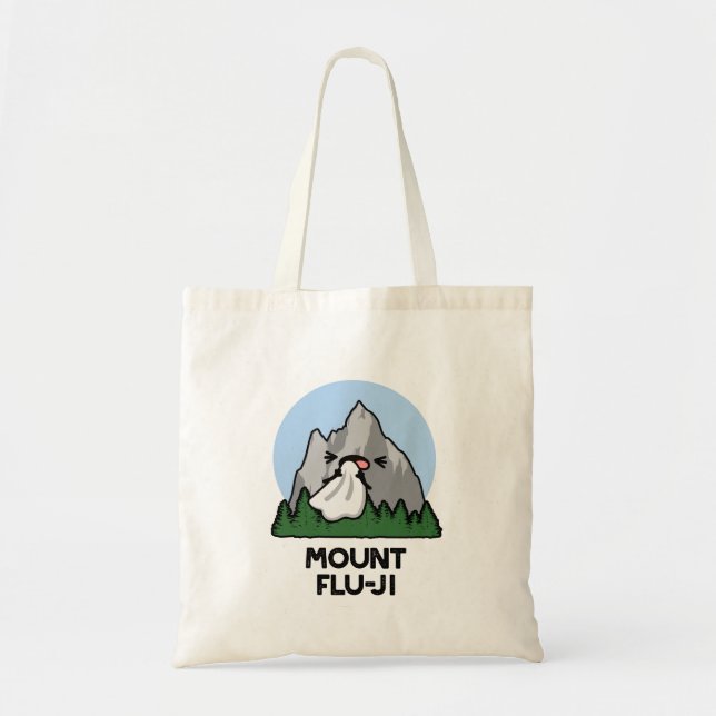 Tote Bag Le Mont Flu-ji Funny Mountain Pun (Devant)