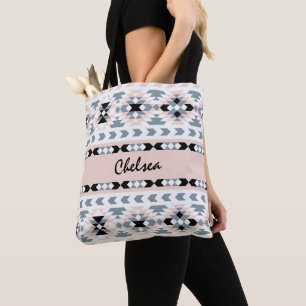Tote Bag Le motif tribal de Boho rougissent et noircissent